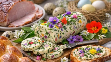 vadvirágos fűszervaj a húsvéti asztalon kuriózum