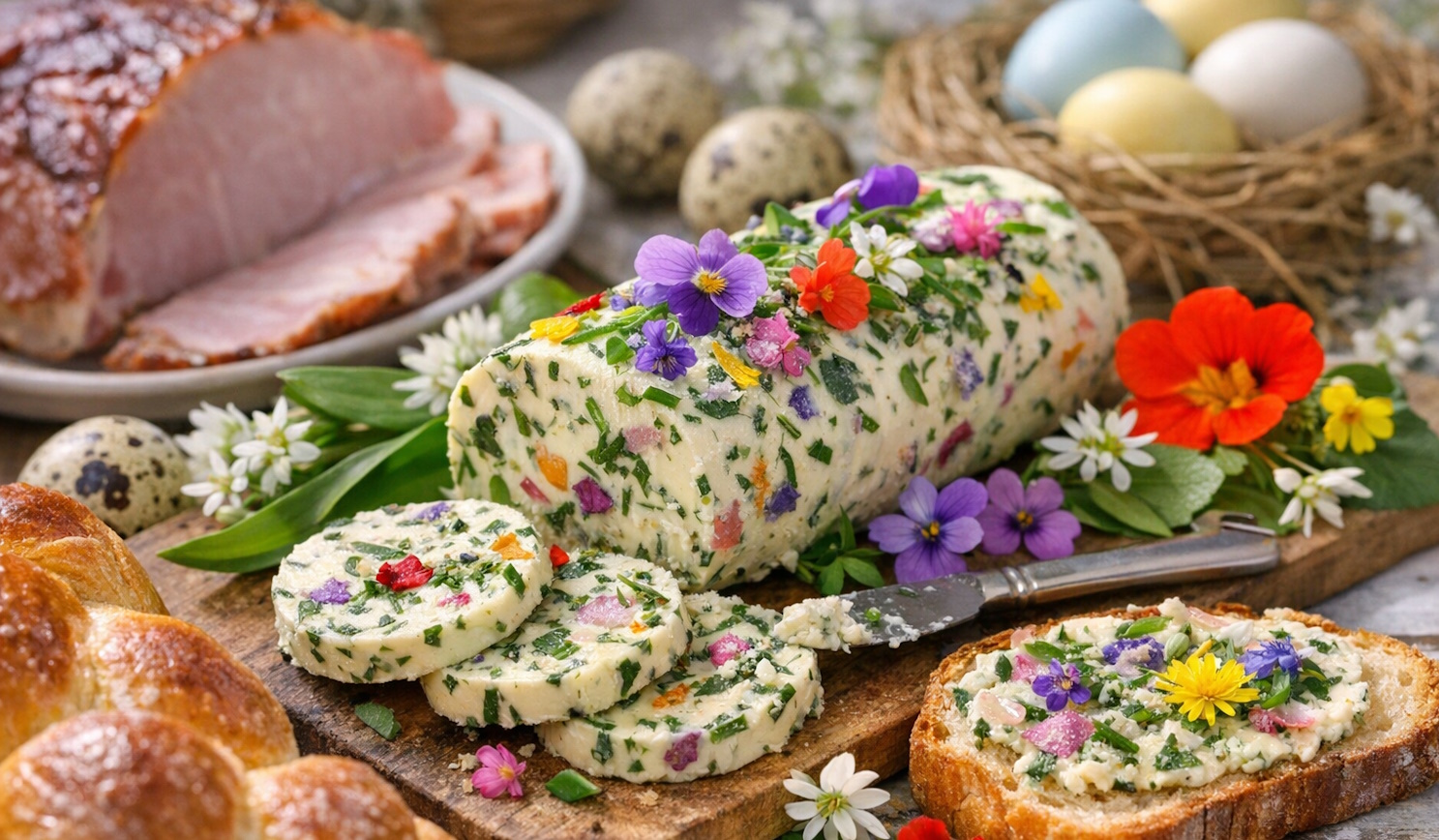vadvirágos fűszervaj a húsvéti asztalon kuriózum