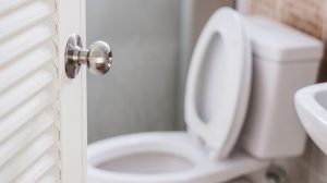 wc az ajtó mögött