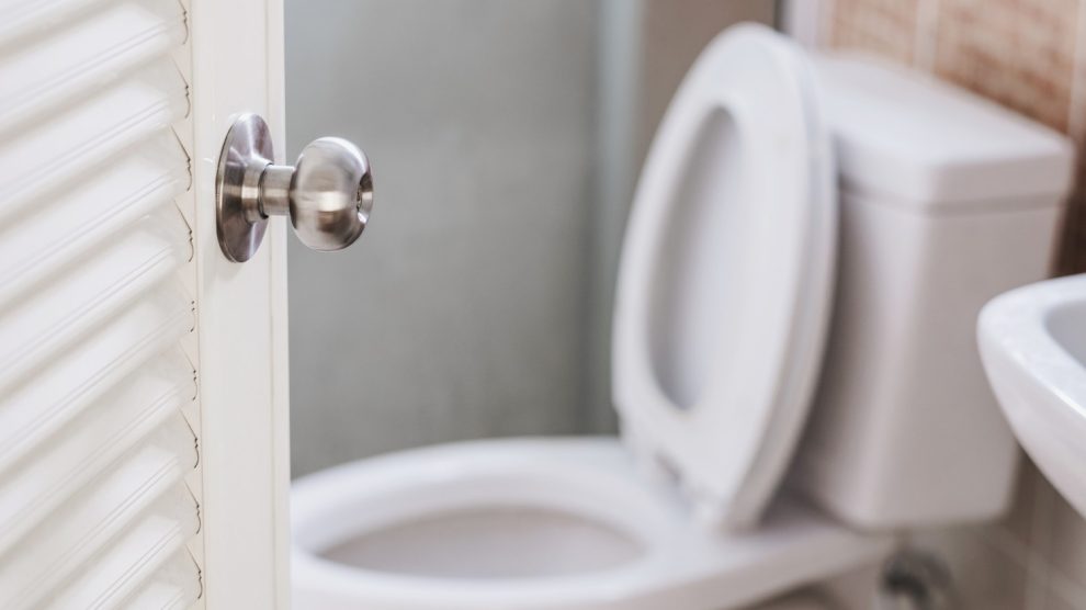 wc az ajtó mögött