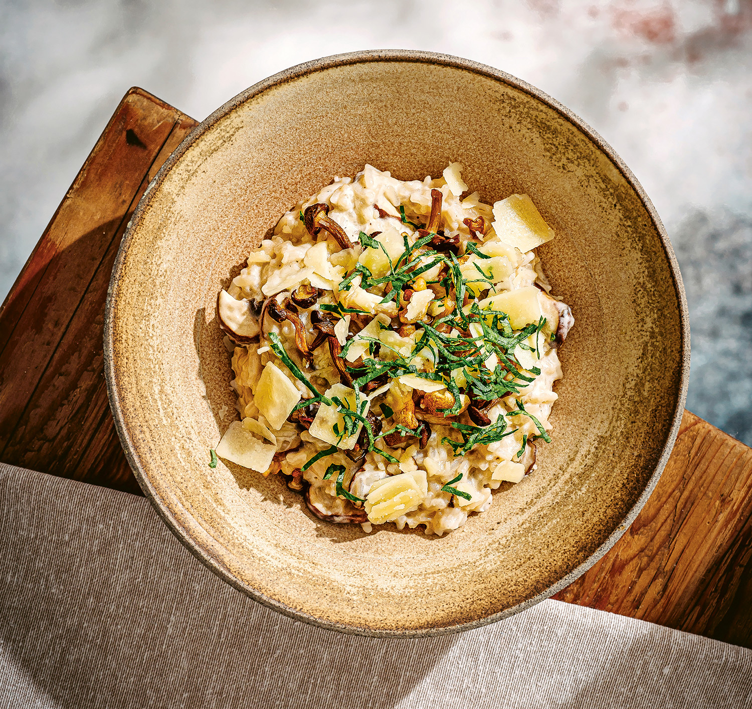 Gombás rizottó parmezánnal