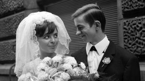 Régi fekete fehér házassági fotó 1972-ből