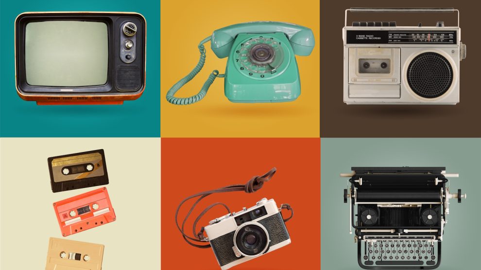 régi vintage eletronikus eszközök az 1990-es évekből