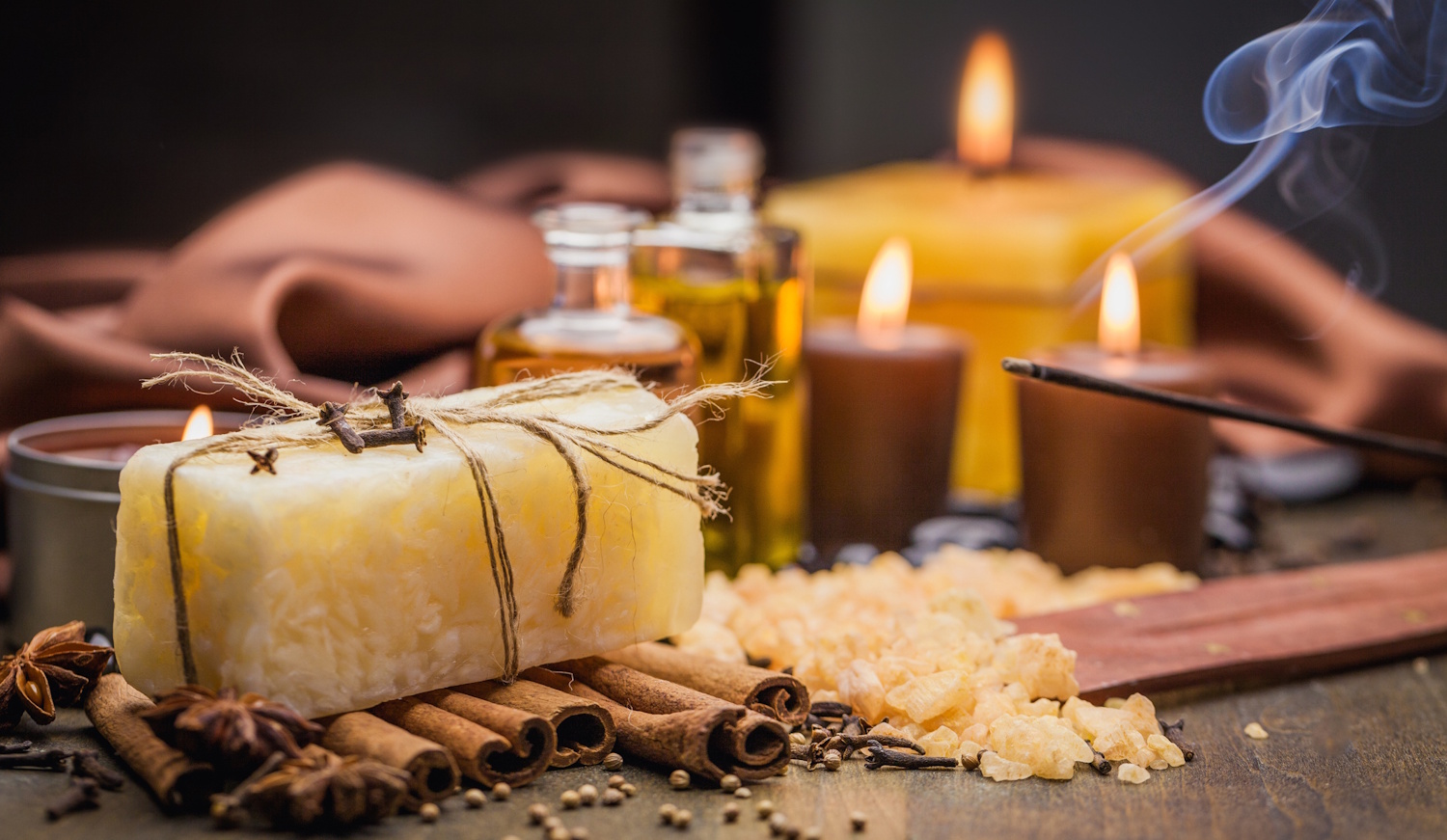 só, inhalálás, olajok, gyertya