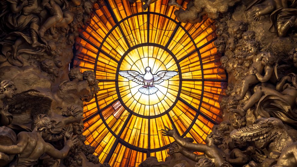 Trón Bernini Szentlélek galamb Szent Péter-bazilika Rómában