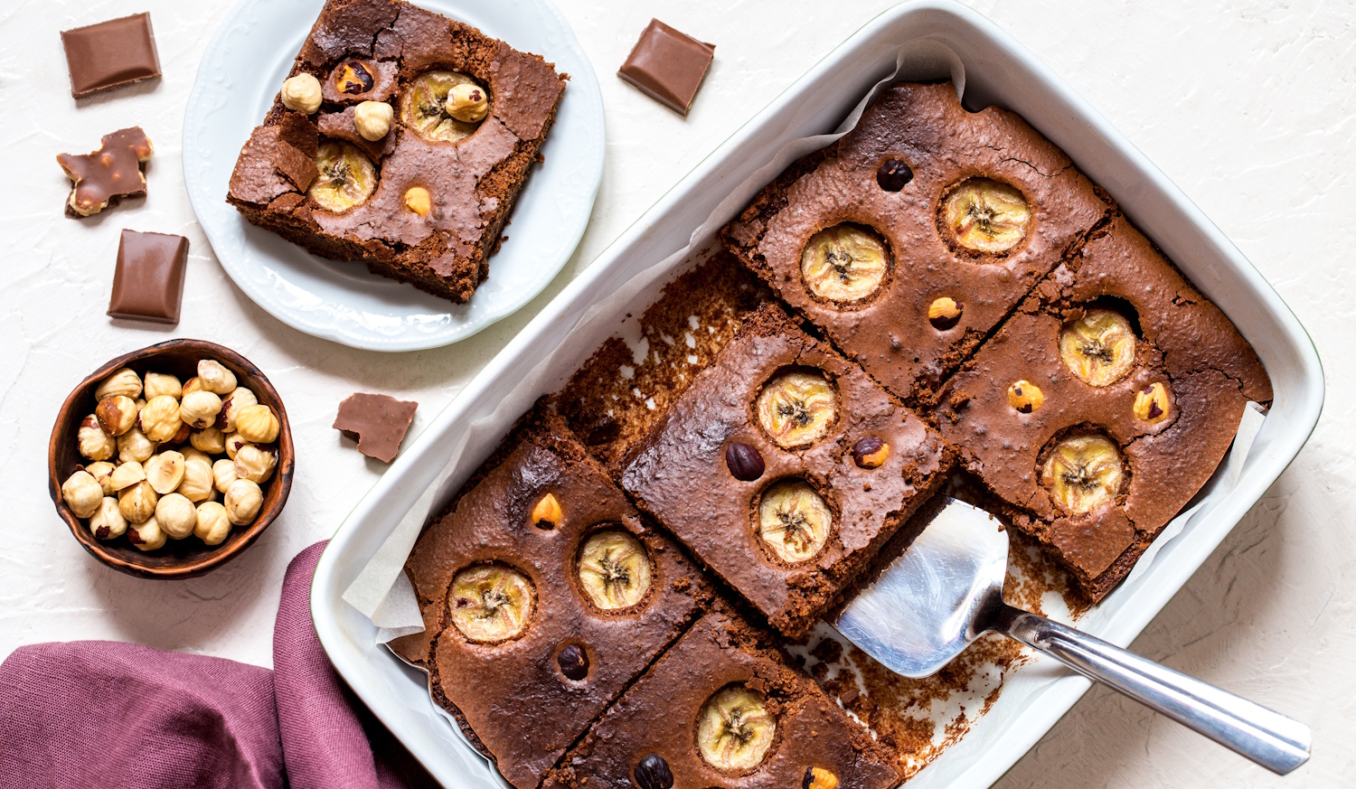 Banános brownie