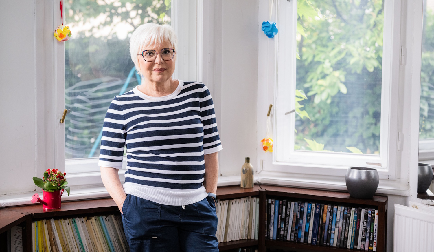 Mélykuti Ilona az otthonában