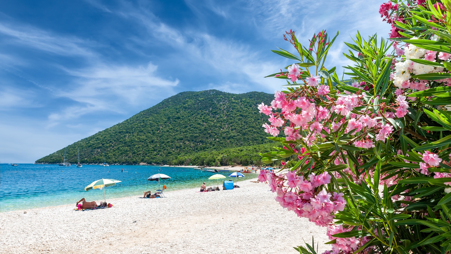 Landscape with Antisamos beach on Kefalonia Ionian island Greece | Meglepetés Antisamos strand kefalónia görögörszág