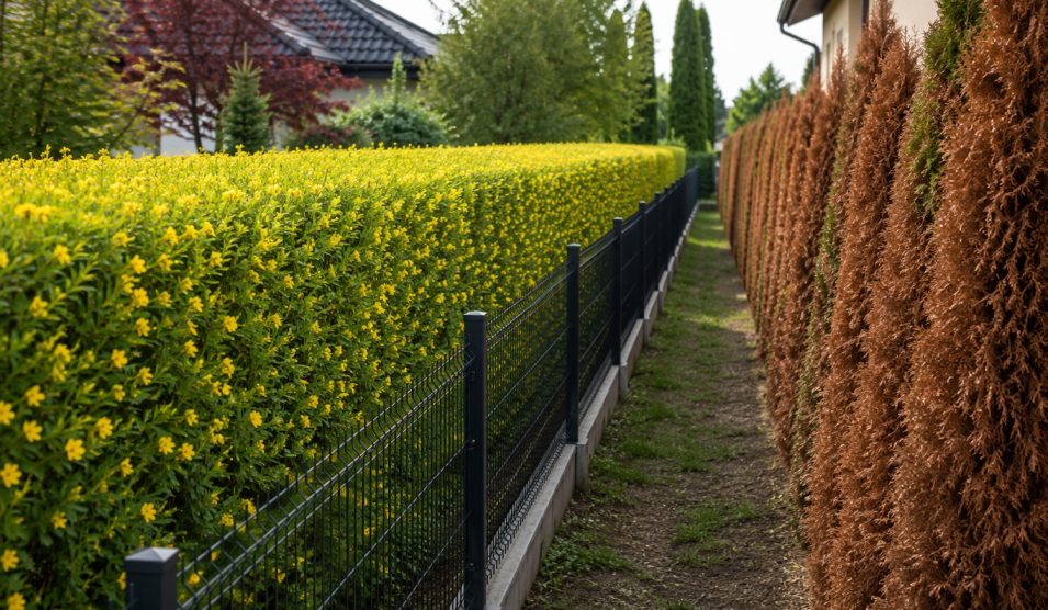 borsofa3 | Meglepetés borsófából sövény másik oldalon száradó tuják