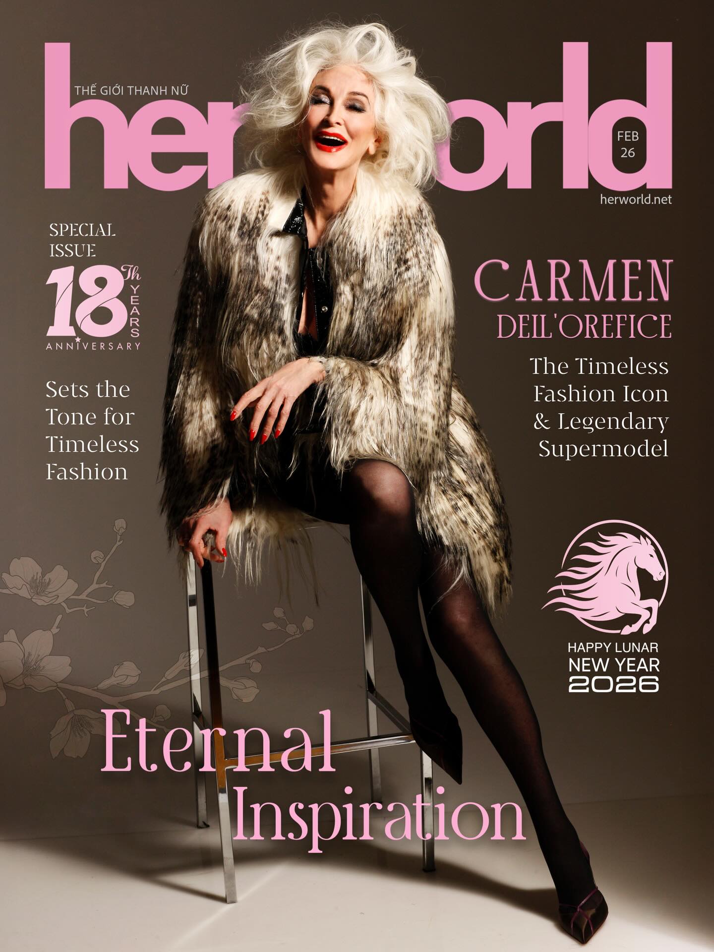 Carmen Dell’Orefice legutóbbi címlapja