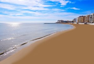 Playa los Locos beach in Torrevieja in Spain