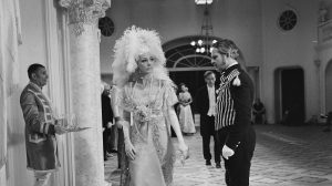 1971. A Csárdáskirálynő című operettfilm (rendező: Szinetár Miklós) felvétele, Anna Moffo és Latinovits Zoltán, hátrább Németh Sándor