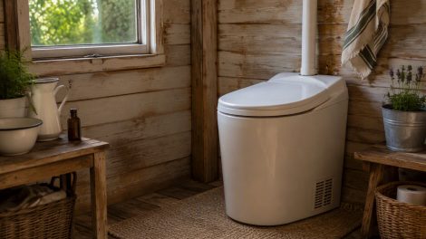 égető wc rusztikus otthonban