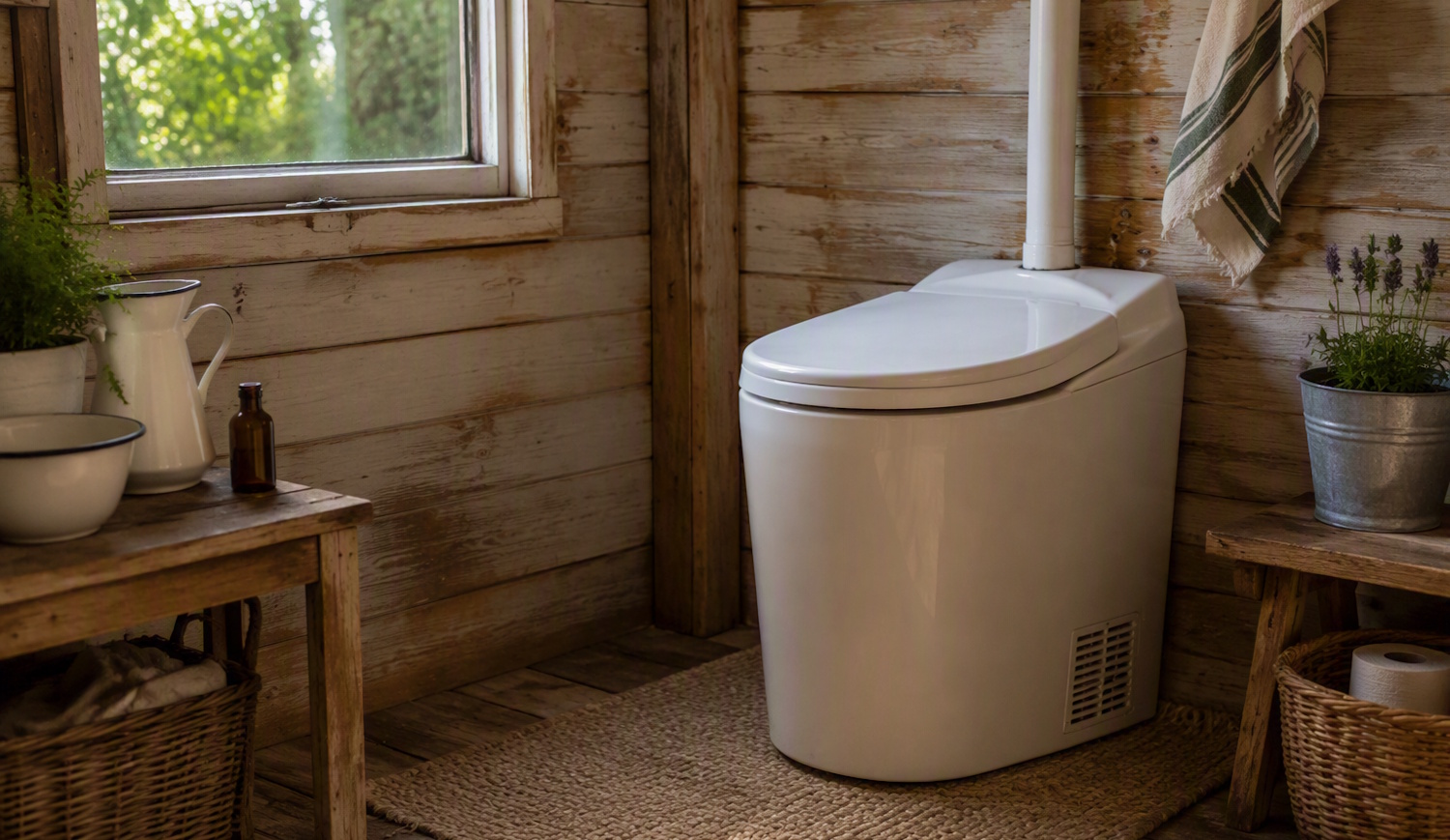 égető wc rusztikus otthonban