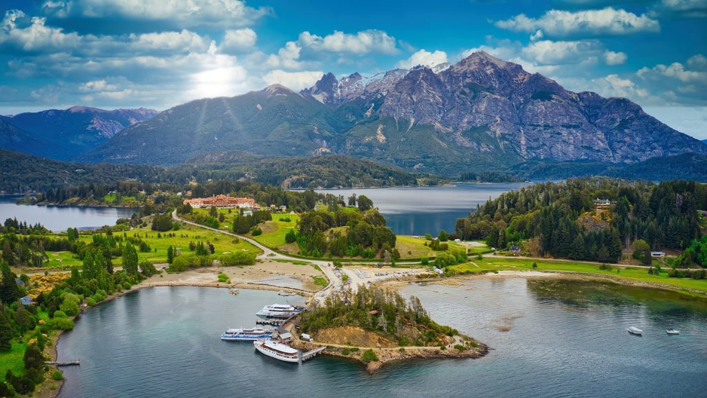Puerto Pañuelo kikötője Barilochéban, Argentínában
